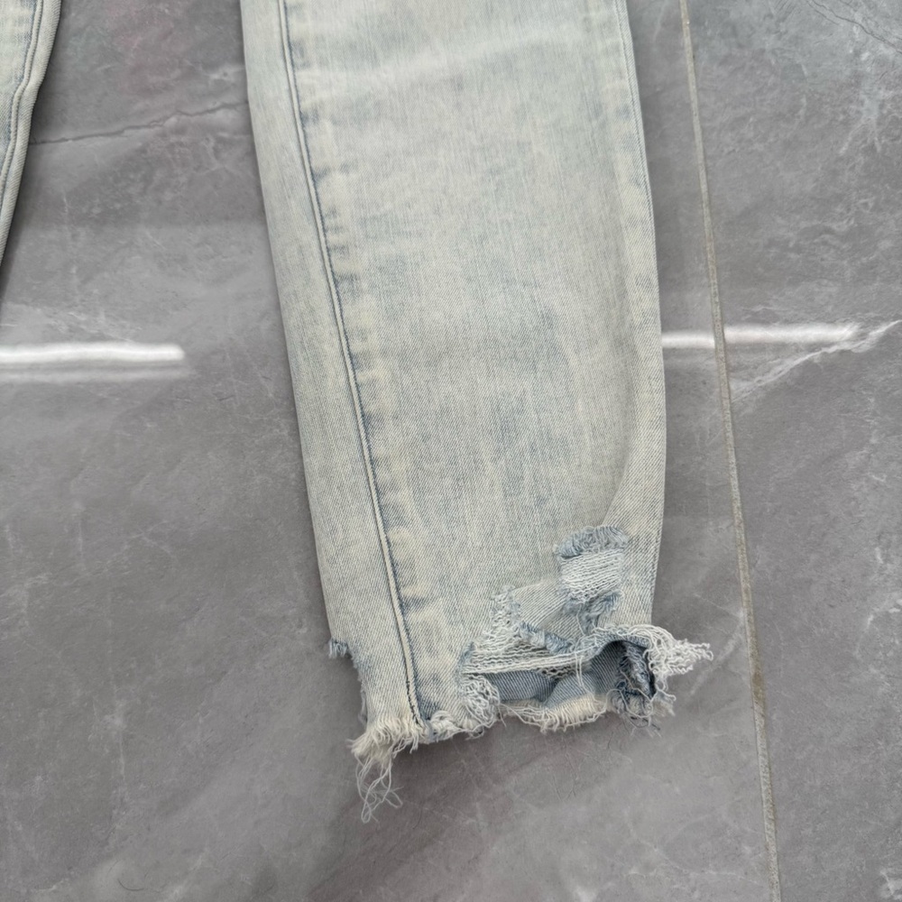 Women’s American Eagle Super Hi-Rise Distressed Light Wash Jeggings Size 4 - Picture 7 of 16